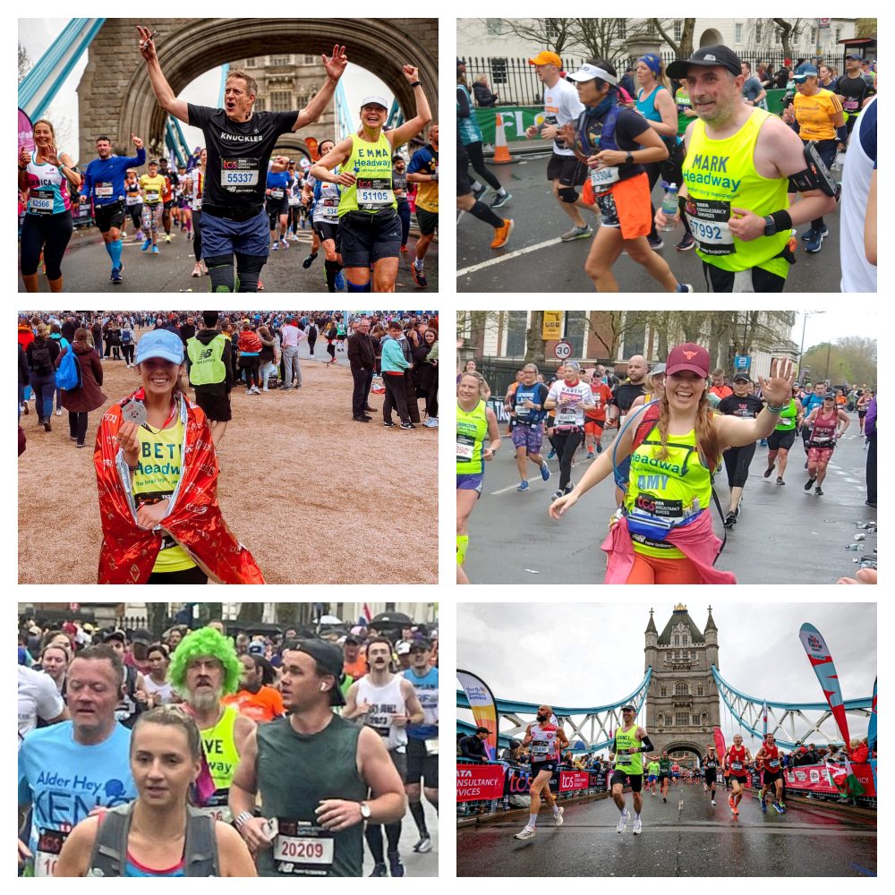 Our heroic London Marathon team in 2023.