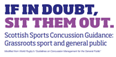 Sport Scotland's If in doubt, sit them out logo