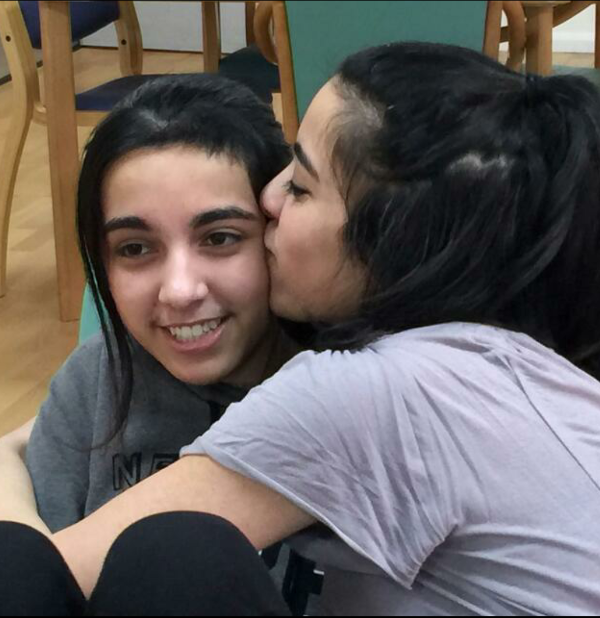 Anna with her twin sister, Lauren