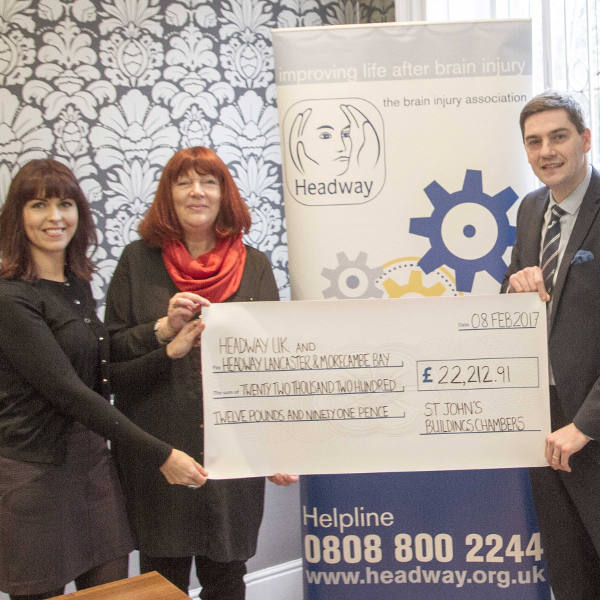 St John’s Buildings raises £22,000 in Headway Challenge Baton year Main Image