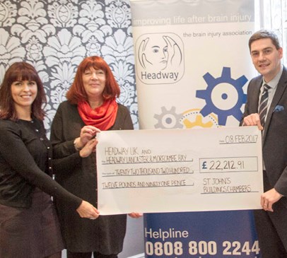 St John’s Buildings raises £22,000 in Headway Challenge Baton year Main Image