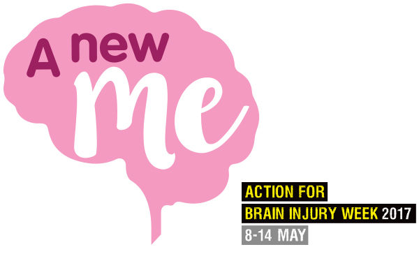 Our two campaign logos read: 'A new me' and 'Action for Brain Injury Week 2017 8-14 May'