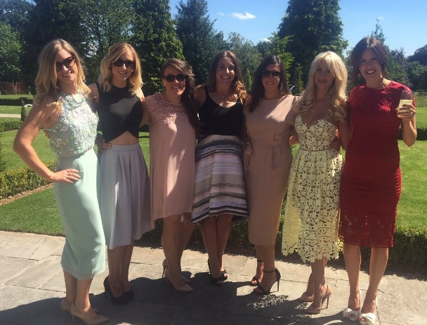 Zalehka (second from left) with her close friends