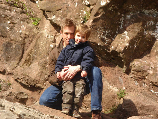 Daniel Reeves with his son, Oscar