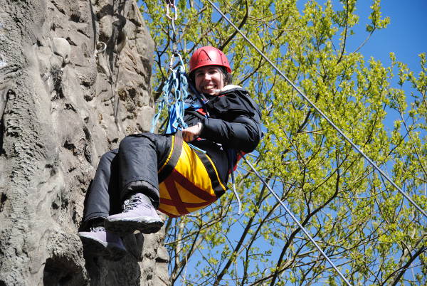 Natalie Parr climbing