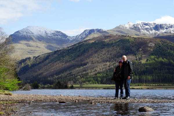 Philippa and her boyfriend Matt in the Lake District three years ago