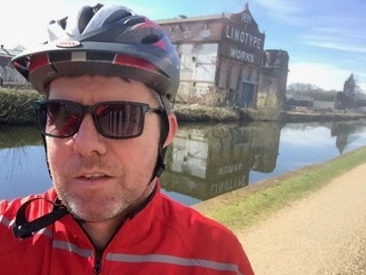 Rod training for a 100mile bike ride he completed for Headway
