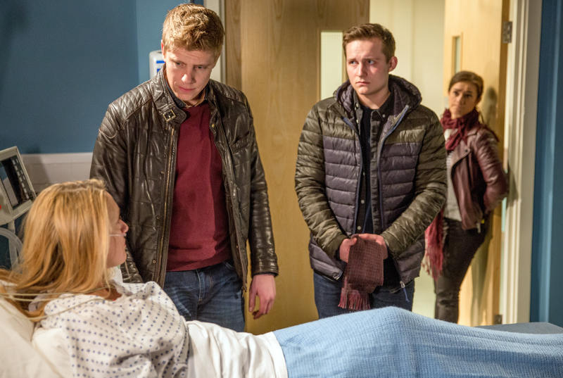 Rebecca wakes from her coma, to the relief of her family