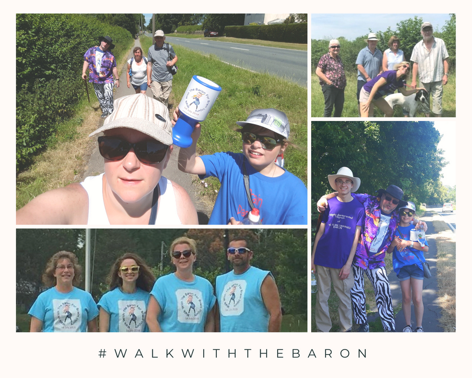 Supporters around the world took part in #WalkWithTheBaron