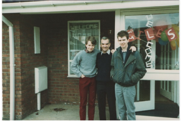 L-R: Giles' brother Brent, their dad Ron and Giles.