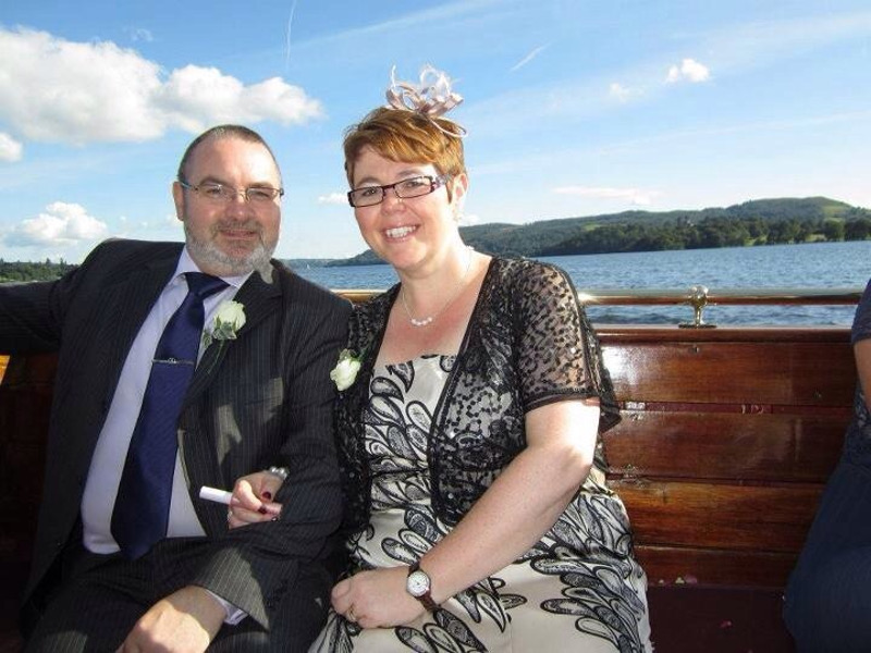 John Dougan at a wedding in the Lakes