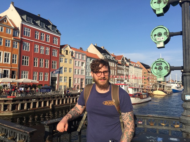 Chris on holiday in Denmark