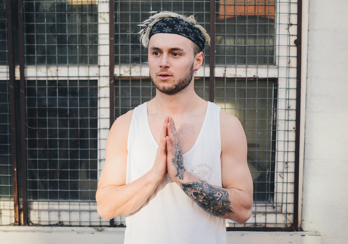 Max doing yoga