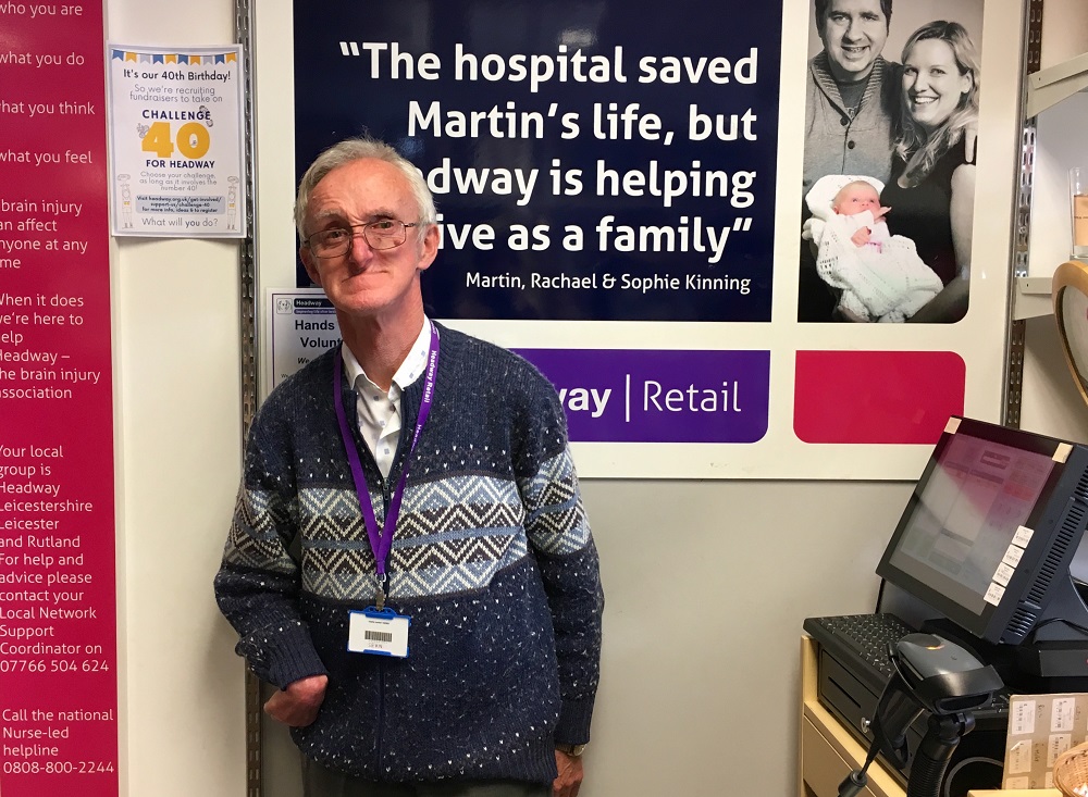 Headway's Hinckley Shop volunteer, Sean