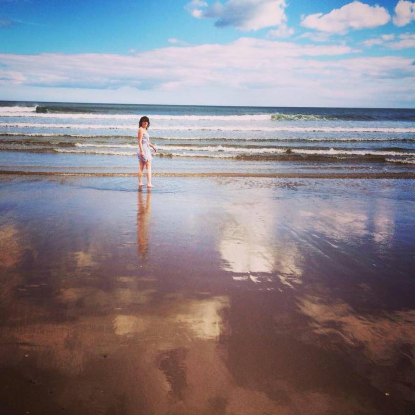 Naomi on the beach
