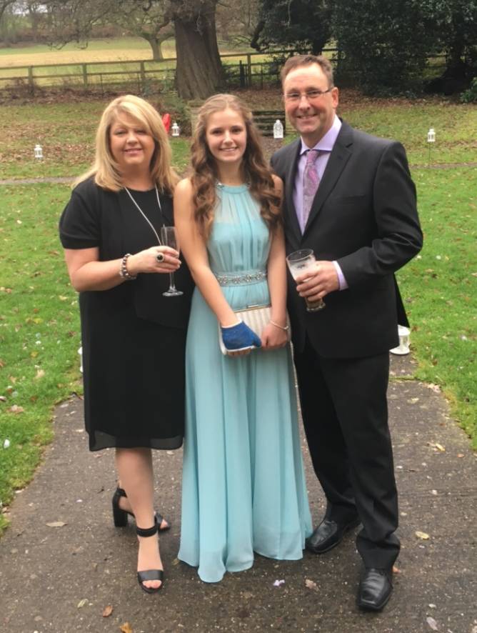 Lottie with her parents