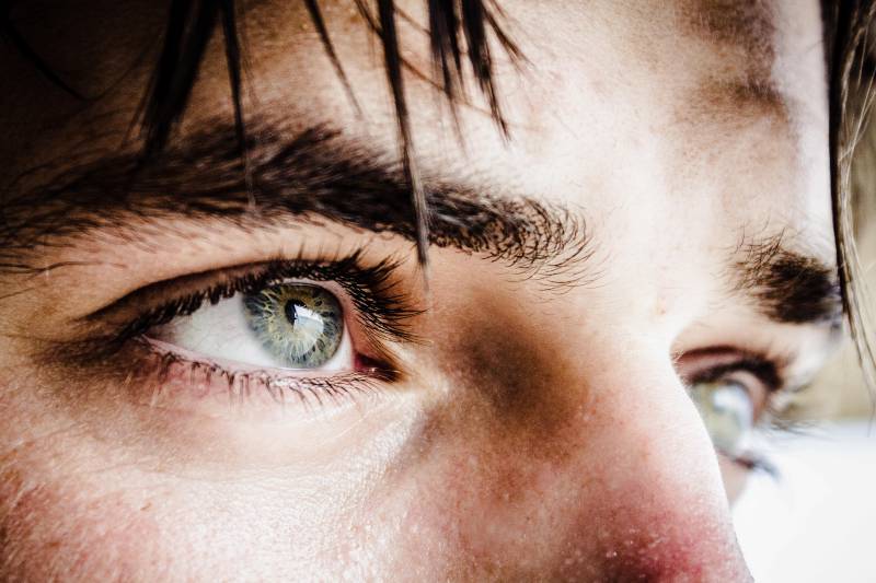 a man's eyes