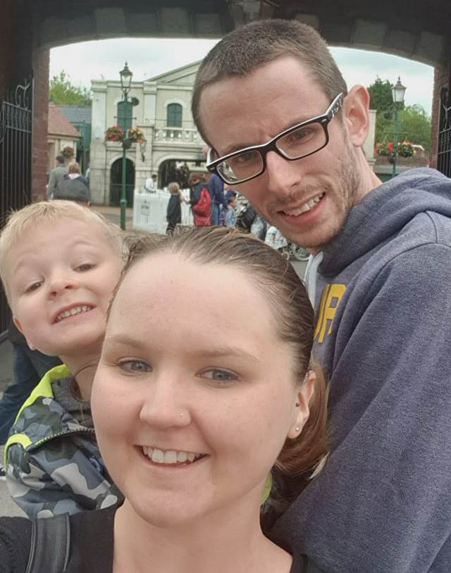 Becki with her husband, James and son, Oscar