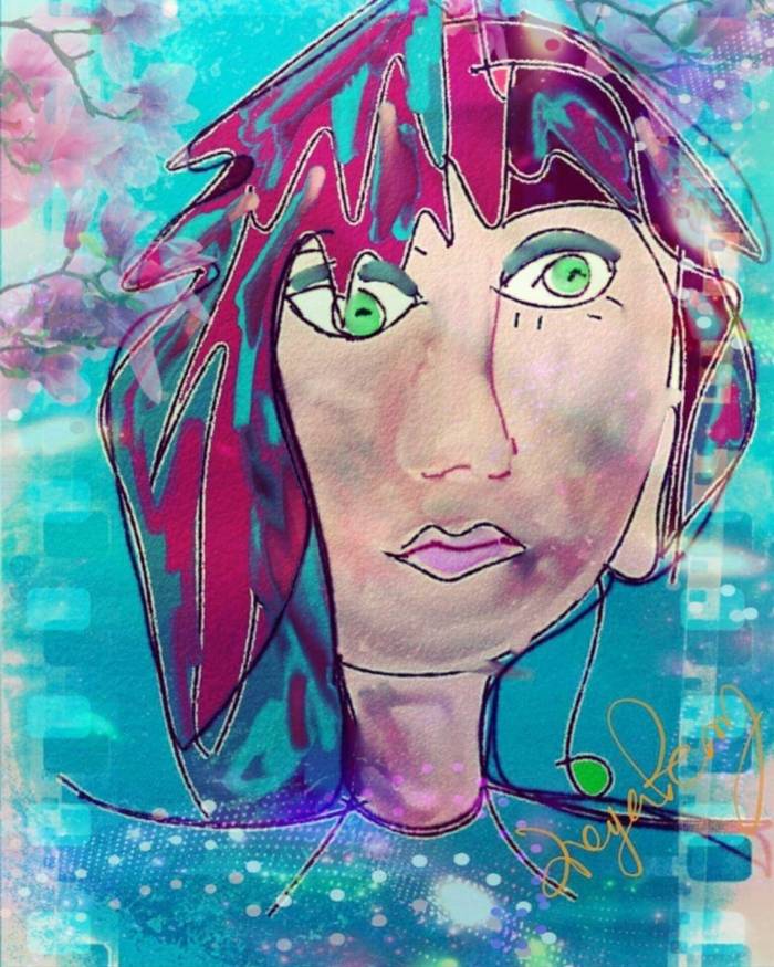 An example of Freya's artwork, which she created on her tablet