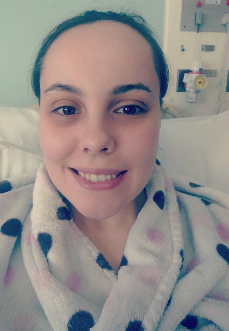 Beccy in hospital