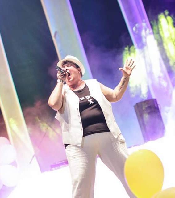 Cindy on stage