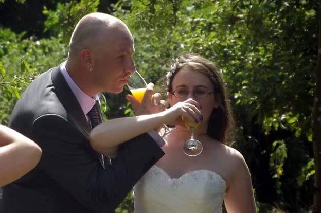 Sarah on her wedding day