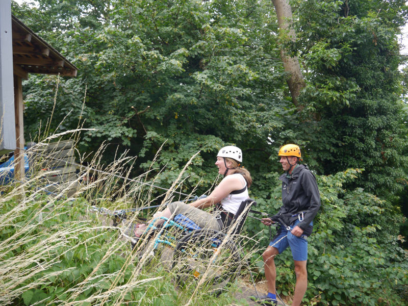 Meg scales the hillsides at Calvert Trust