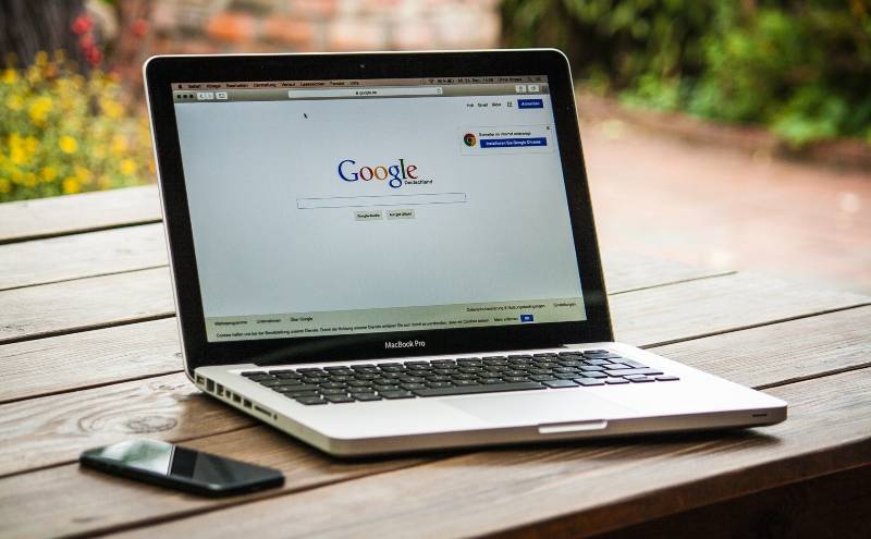 computer showing google