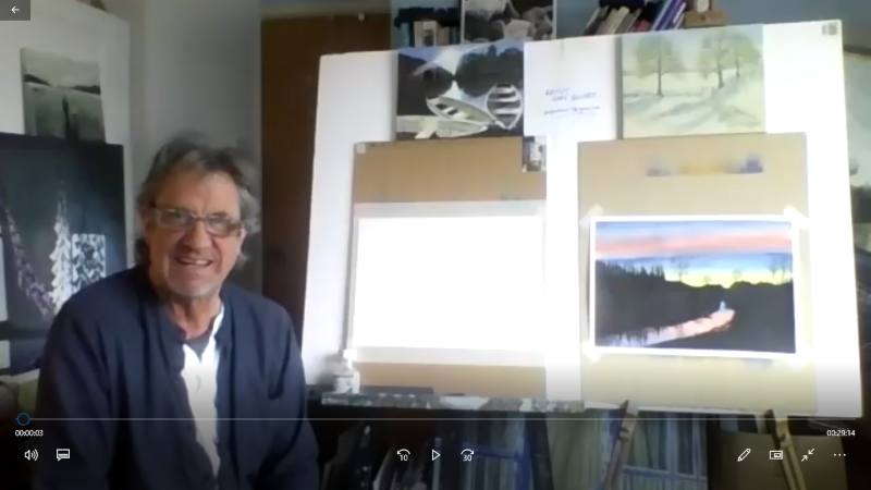 Local artist Gary Bosher delivers artwork sessions remotely