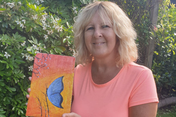 Rock painting by Deborah Johnston