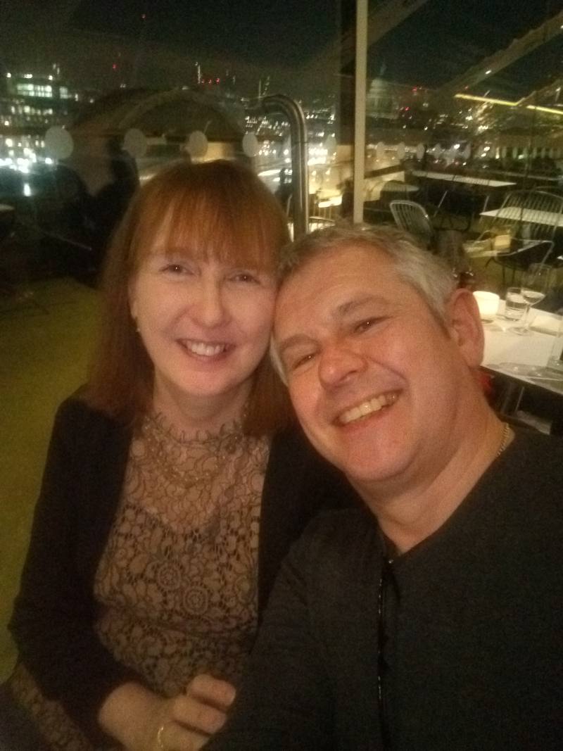 Karen and her husband taking a selfie
