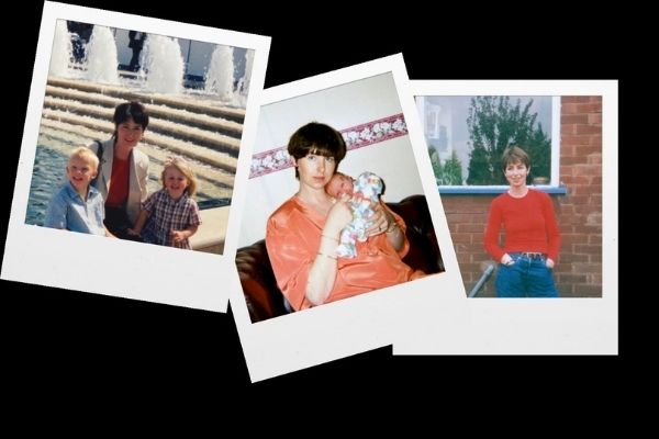 Old photos of Debra, Abi and Kieran