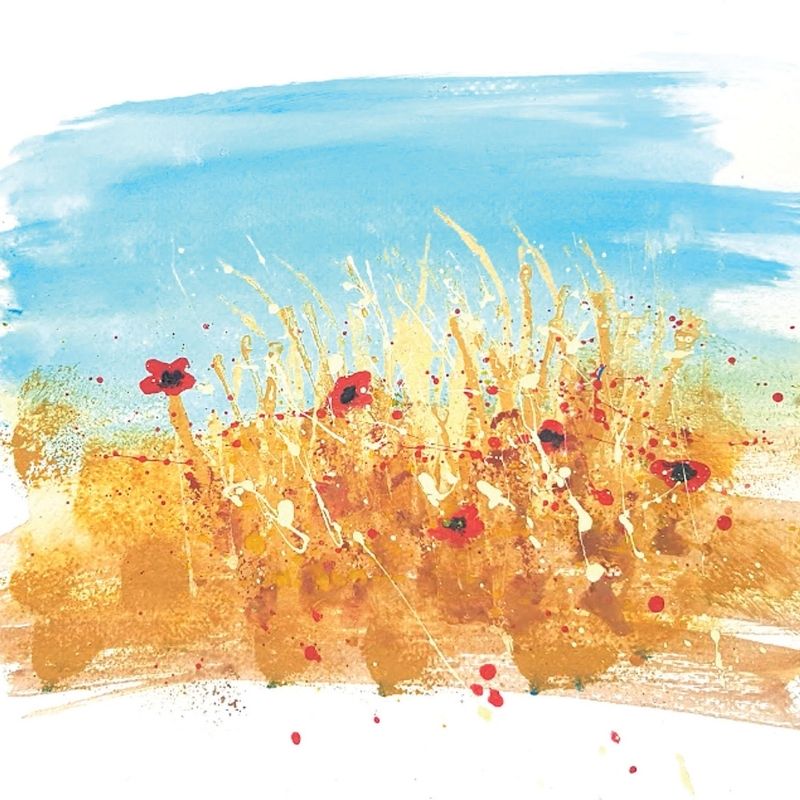 These wonderful poppies were painted by Headway East Lothian member Charlene Wood