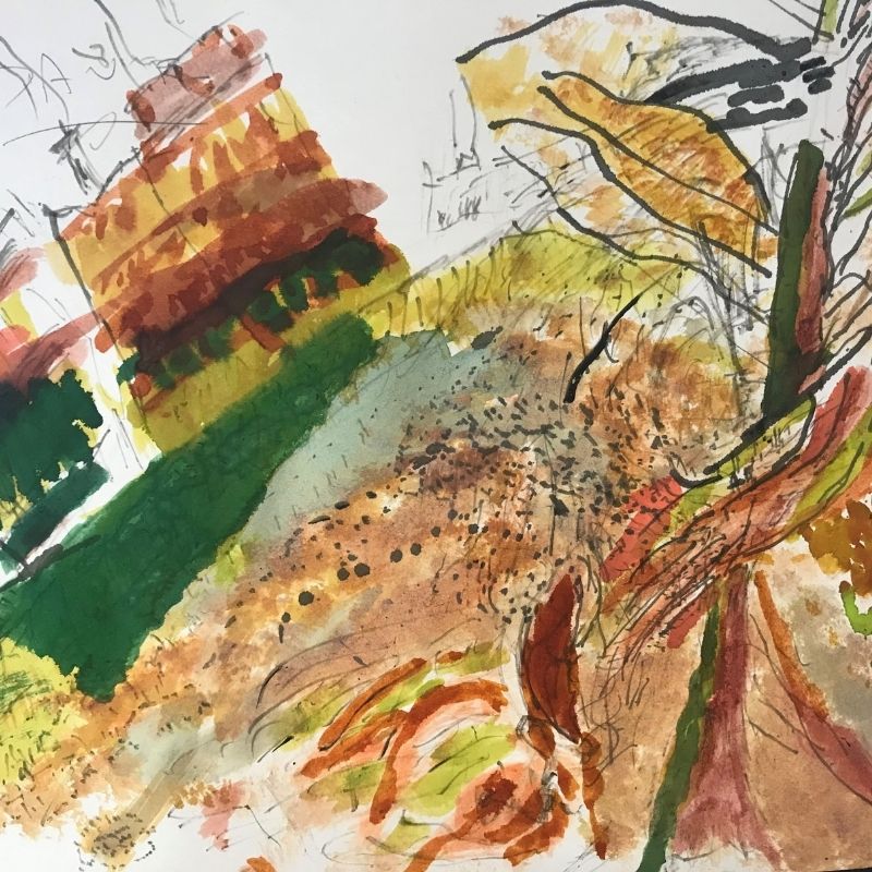 Landscape painting was very much enjoyed by Headway Shropshire clients