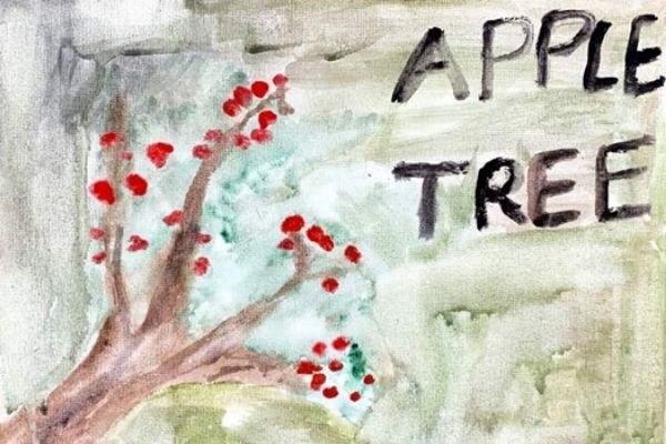 Apple Tree by Scott Murray, a paint-on-canvas created at one of the Edinburgh Headway art sessions
