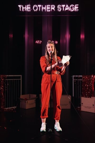 Kristin McIlquham performs Headcase at Queens Theatre, Hornchurch - photos courtesy of Alex Brenner